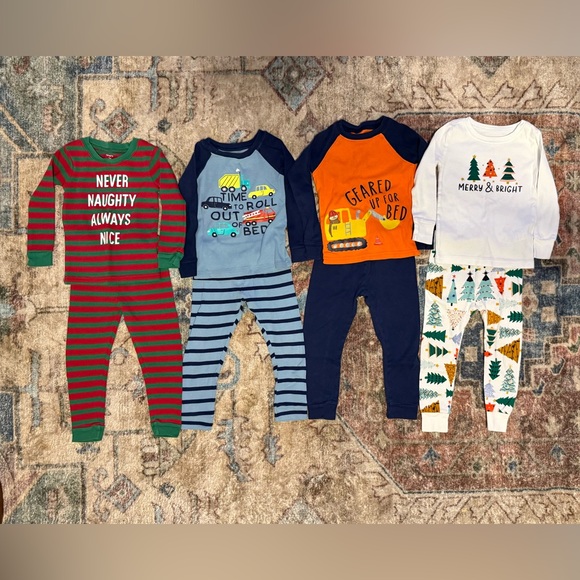 Old Navy and Carter’s Kids' Pajamas- Set of 4 - Picture 1 of 10